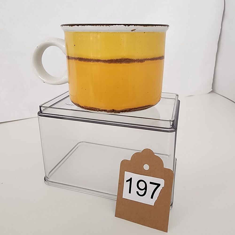Stonehenge Midwinter "Sun" Tea Coffee Mug Yellow Cream Orange New Made England